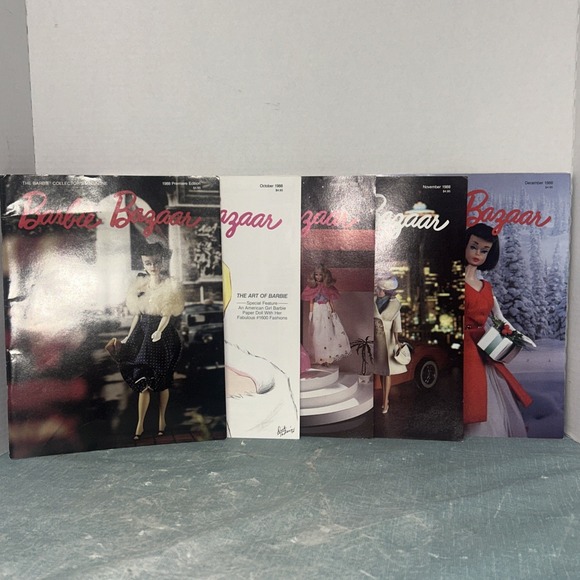 Lot Of 1988 Barbie Bazaar Magazines /The Barbie Collectors